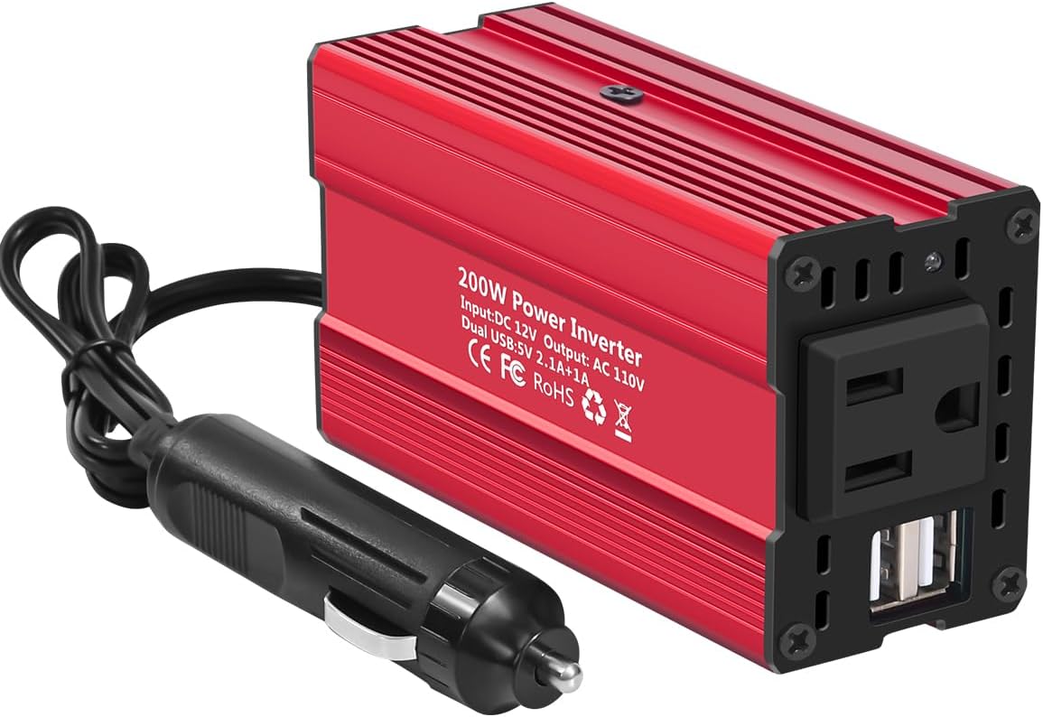 SUNWHEEL 4000W Pure Sine Wave Inverter, 12V DC to 110V/120V AC Power Inverter for RV、Microwave、Off Grid、Truck、Refrigerator、Air Conditioner with 4 AC outlets and LCD Display