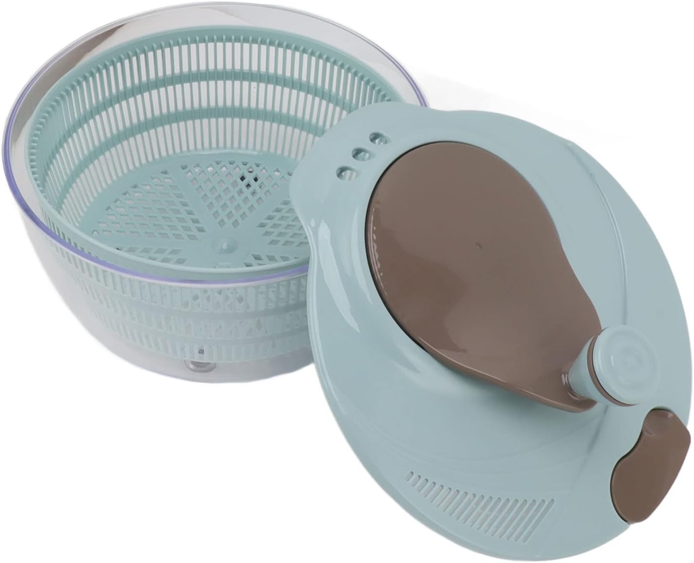 Haofy Plastic Salad Spinner Fast Mixing Salad Dehydrator for Kitchen, Spinners for Vegetables and Fruit (Blue)