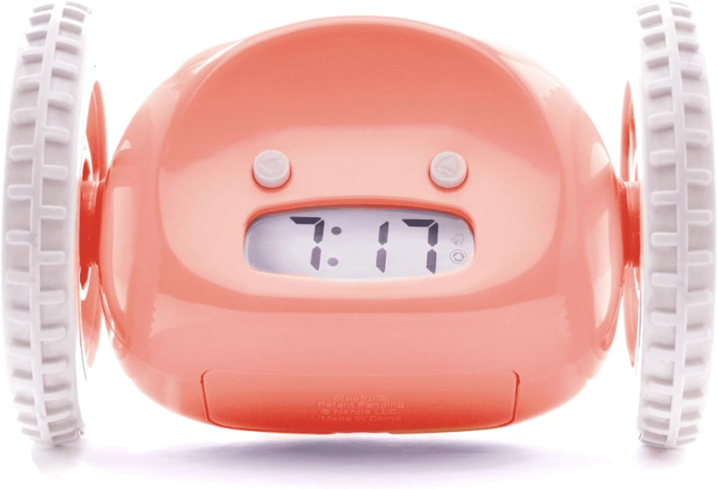 CLOCKY Extra Super Loud Alarm Clock for Heavy Sleepers Adults Kids Teens Bedroom, Move Jump Roll Run Away Easy to Set Smart Digital Alarm Clock Funny Gag Gift (Chrome)