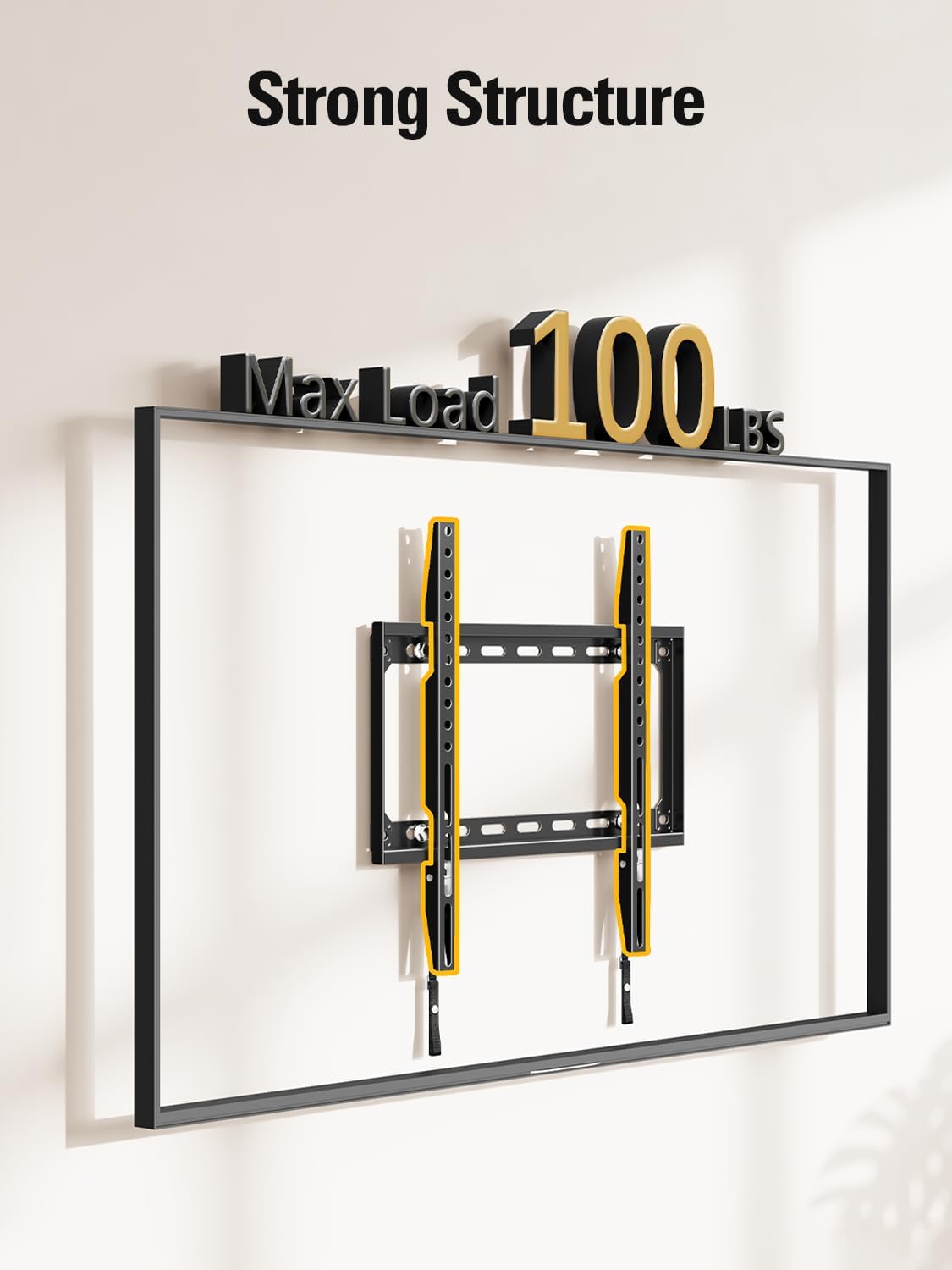 Mounting Dream TV Wall Mounts for Most 26-55" LED, LCD, Plasma TVs, Low Profile TV Mount fits 12", 16" Wood Studs, Fixed TV Bracket up To VESA 400 x 400mm and 100 LBS Loading Capacity MD2361-K