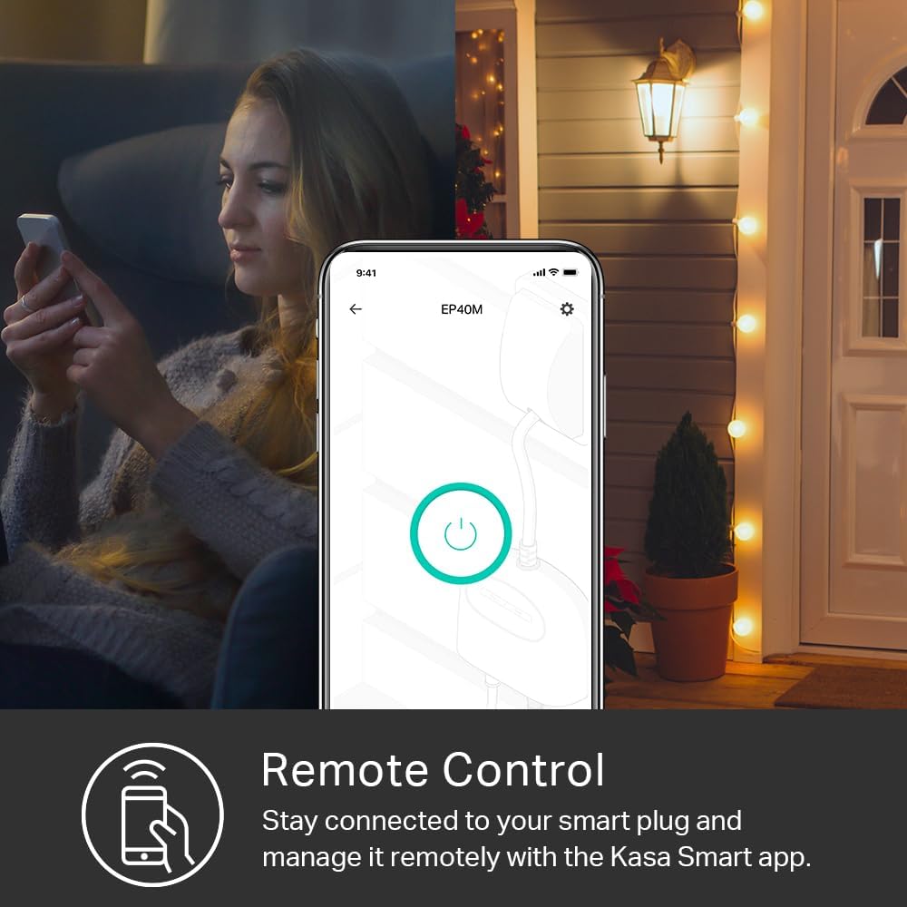 Kasa Smart Plug Mini by TP-Link (HS103P2) - Smart Home WiFi Outlet Works with Alexa, Echo and Google Home, No Hub Required, Remote Control, 2.4GHz WiFi Required, 15 Amp, UL Certified, 2-Pack, White