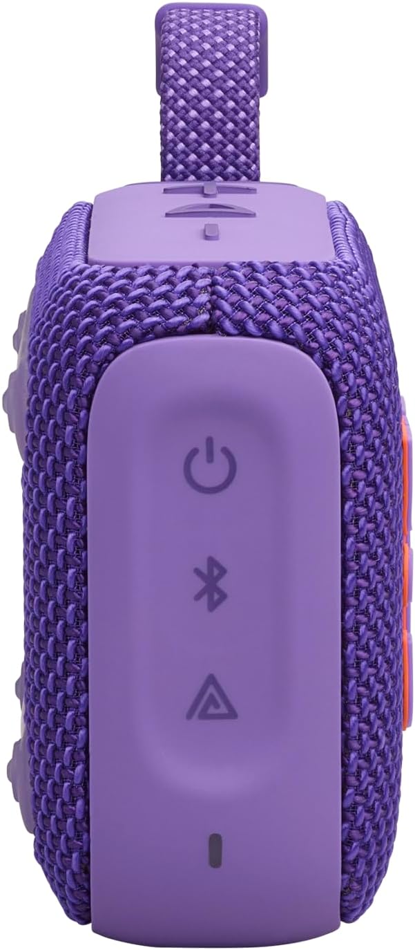 JBL Go 4 - Ultra-Portable, Waterproof and Dustproof Bluetooth Speaker, 7-Hour Built-in Battery, Made in Part with Recycled Materials (Purple)