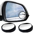 Ampper Blind Spot Mirror, 2" Round HD Glass Frameless Convex Rear View Mirror, Pack of 2