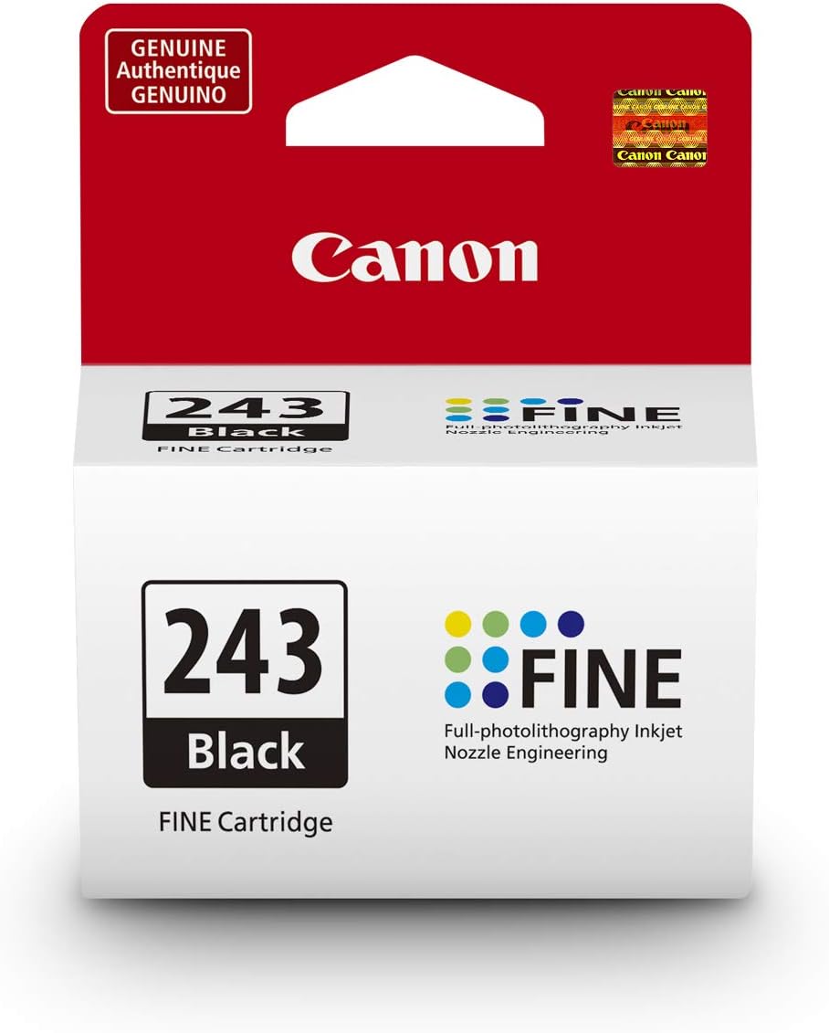 Canon PG-243 Black Ink Cartridge Compatible to printer iP2820 MX492, MG2420, MG2520, MG2920, MG2922, MG2924 MG3020, MG2525, TS3120, TS302, TS202 and TR4520