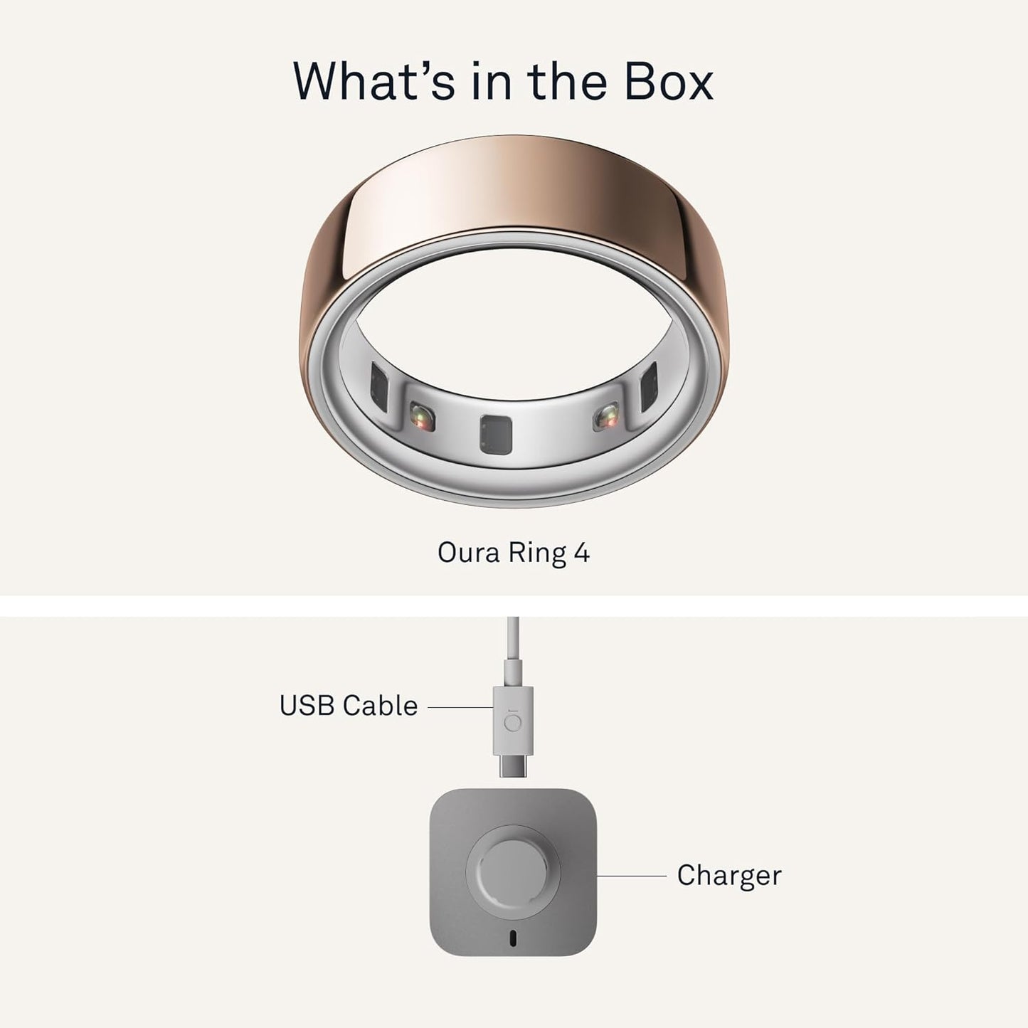 Oura Ring 4 - Gold - Size 9 - Smart Ring - Size First with Oura Ring 4 Sizing Kit - Sleep Tracking Wearable - Heart Rate - Fitness Tracker - Up to 8 Days of Battery Life