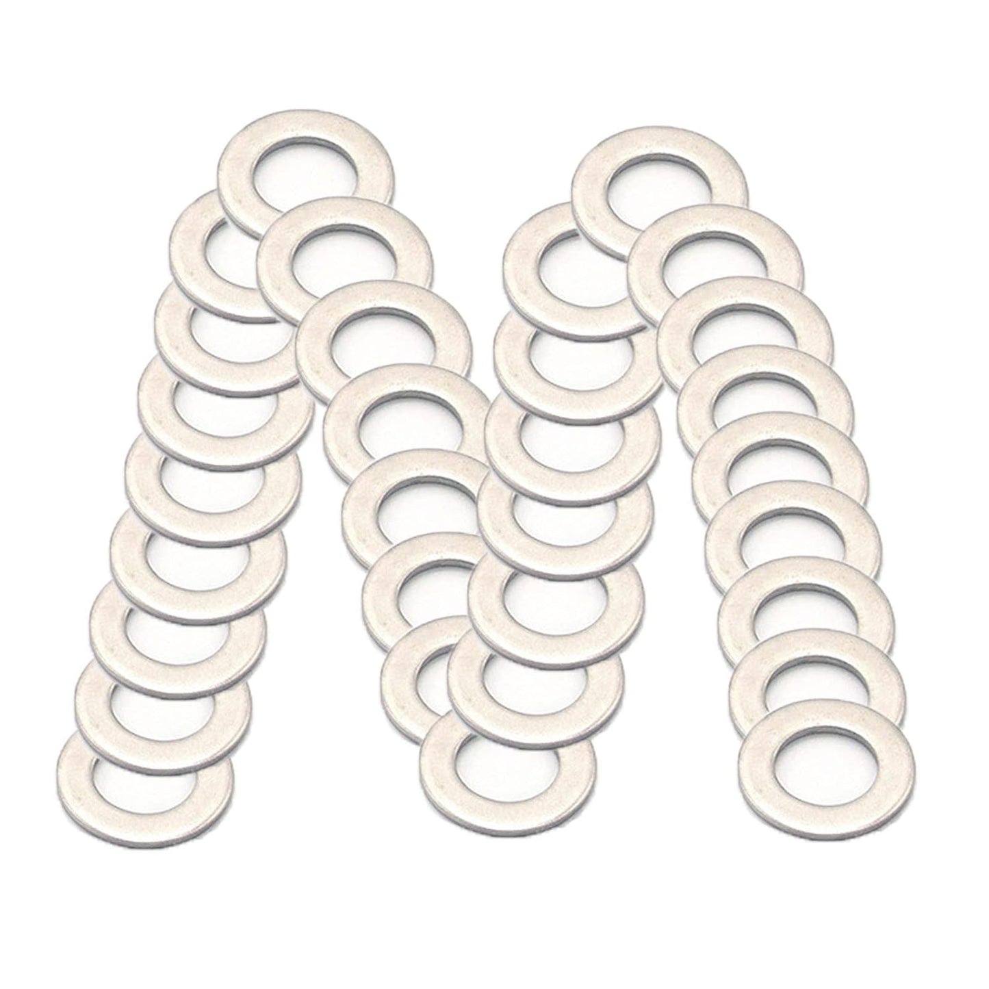 Fajoeda M6 Flat Washers 120Pcs M6 304 Stainless Steel Flat Washer for Bolts Screws, M6 x 12 mm x 1.5 mm