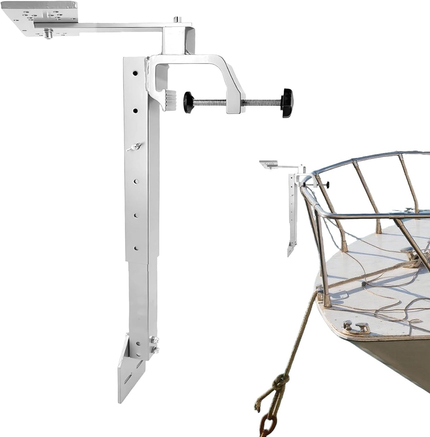 Fish Finder Mounts for Boats - Portable Fish Finder and Depth Finders for Kayaks | Saltwater Fishs Bracket | 360° Rotation Height Adjustment Mount Holder Bracket Boat Kayak Fishing Saltwater Marine |