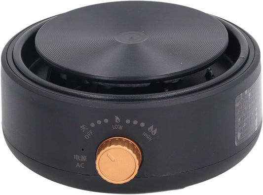 Electric Mini Stove Portable 4 Hot Plate 500W 110V Electric Ceramic Stove for Boiling Water, Making Tea and Coffee (Black) - PuriLite