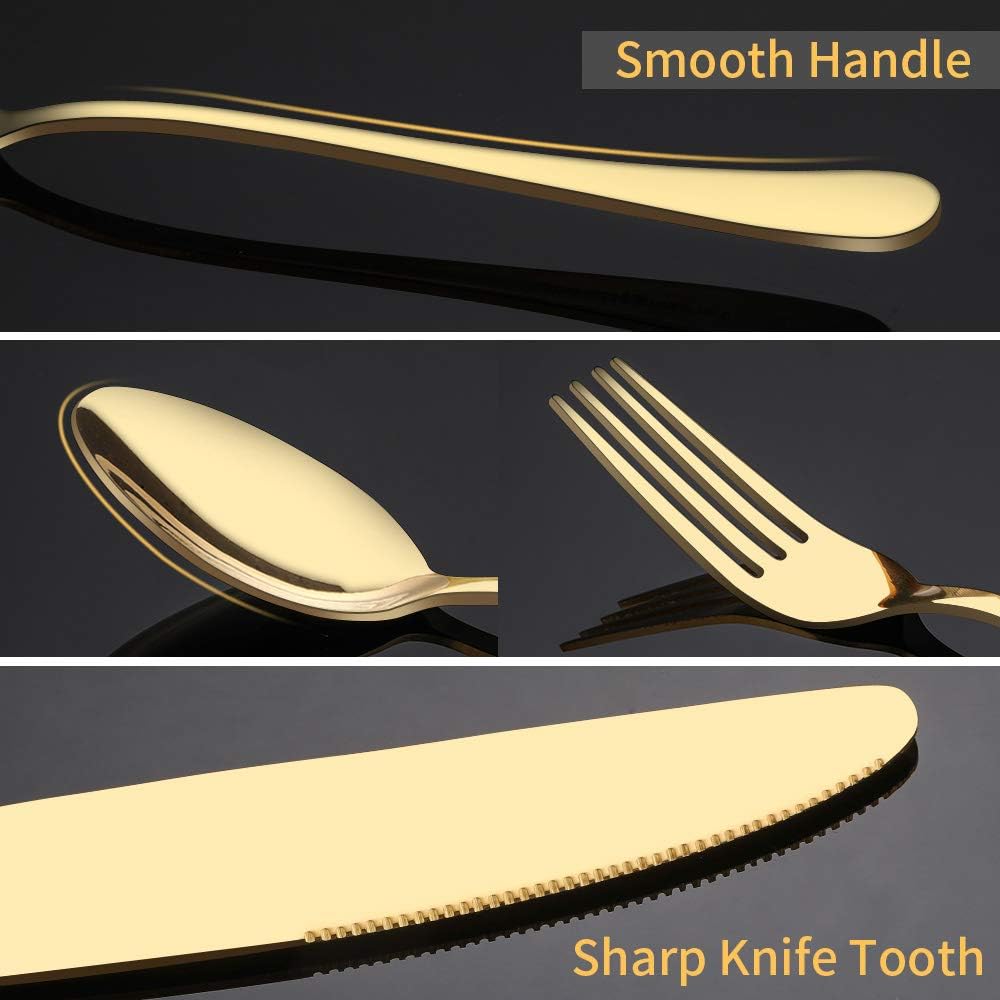 Purilite Select 20-Piece Gold Flatware Set