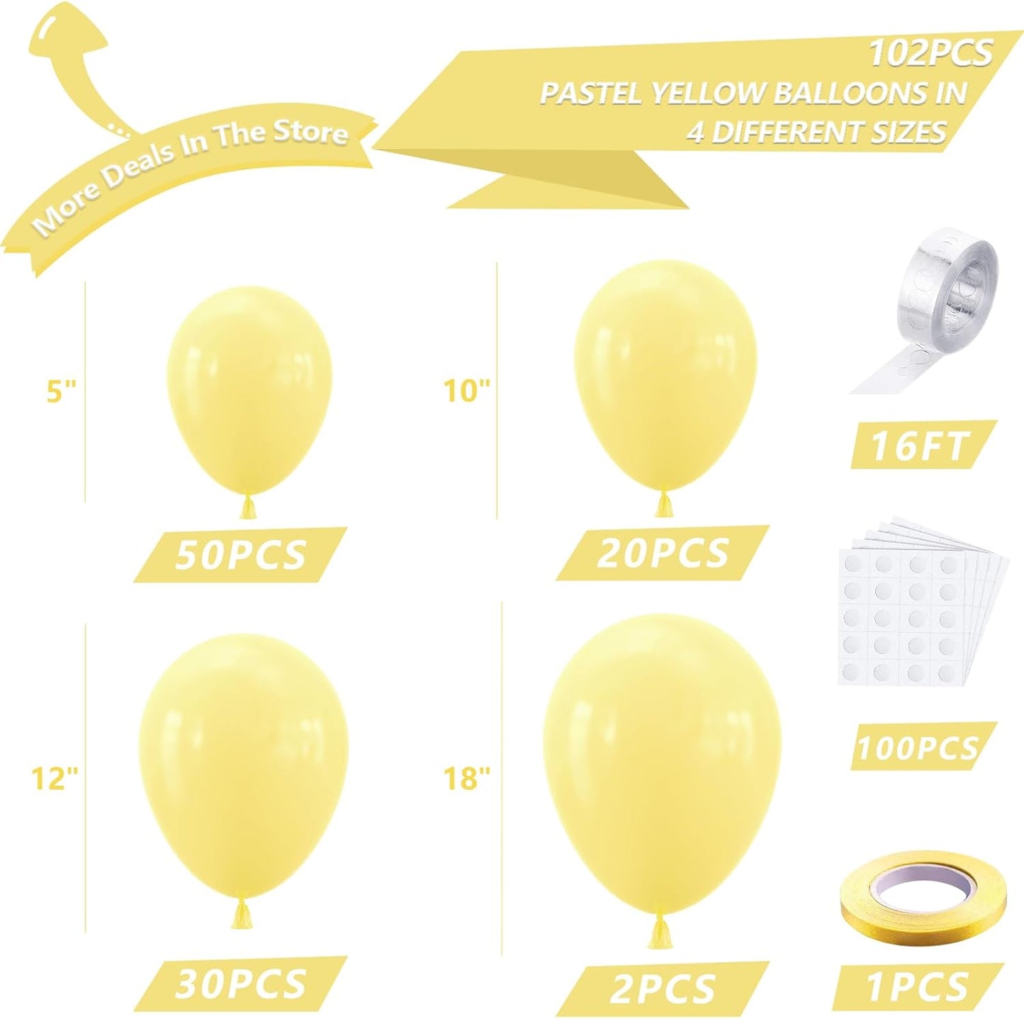Gold Metallic Chrome Latex Balloon Arch Kit, 102PCS 18In 12In 10In 5In Arch Garland For Festival Picnic, Engagement, Wedding, Birthday Party, Gold Theme Anniversary Decoration With 33FT Ribbon