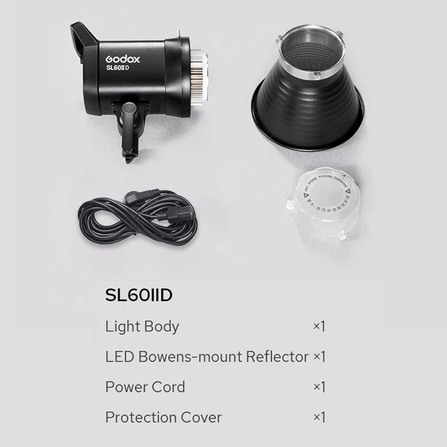 Godox SL60IID Portable Studio LED Video Light 70W Photography Fill Light 5600K±200K Built-in 8 FX Lighting Effects Bowens Mount APP/2.4G Wireless/On-Board Control for Home Studio