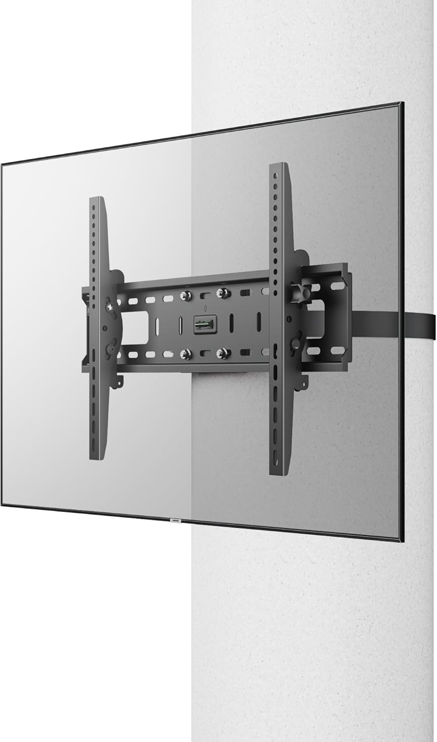 ZeboZap ZZTVC8022 Outdoor Flip Down Ceiling TV Mount | Gazebo TV Mount | Patio TV Mount | Pergola TV Mount | Pitched Roof | Height Adjustable | Under Cabinet| Holds 44lbs | Fits 17-in to 37-in | Black