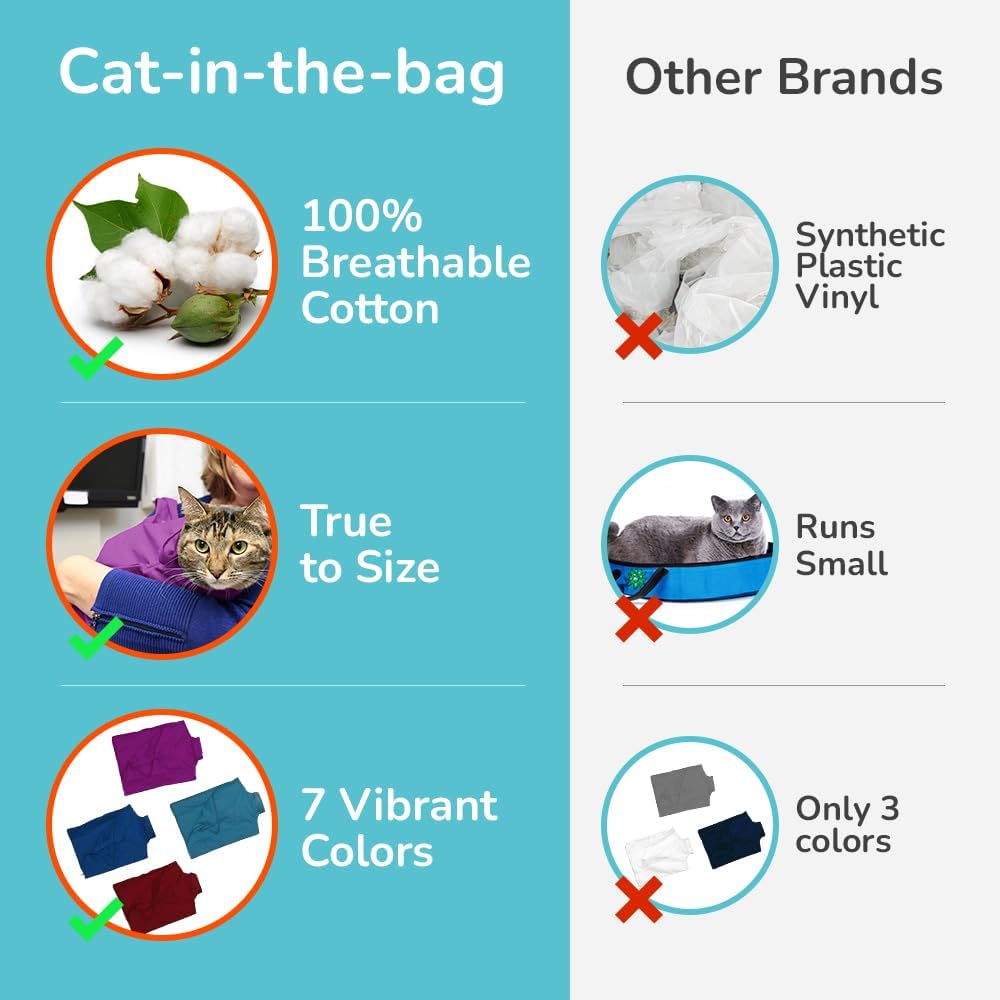 Cat-in-the-Bag Cozy Comfort Carrier - Small Caramel Pet Carrier for Cat and Cat Restraint for Medication Administration, Nail Clipping, Travel, Vet Visits, and Dental Care