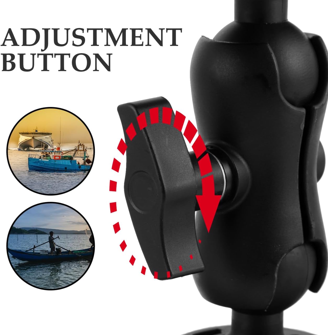 Multifunctional Fish Finder Rack Platform Adjustable Fish Finder Bracket for Kayak and Boat Navigation Easy Install Nylon and Silicone Holder