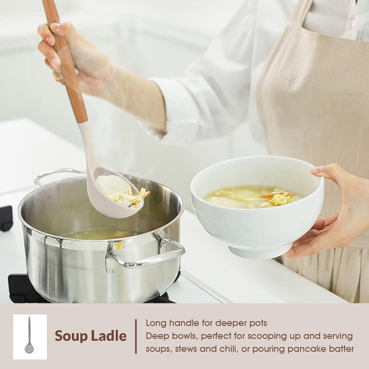 Purilite Select 6-Piece Silicone Cooking Utensil Set