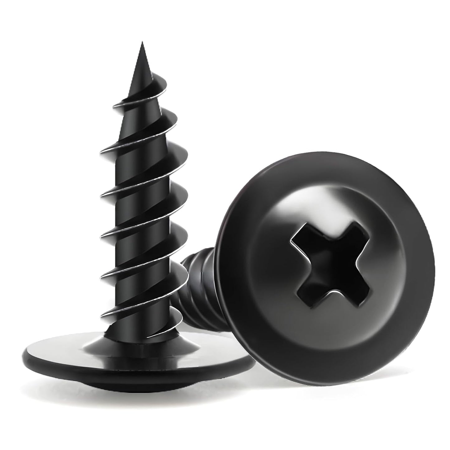 Wood Screws Assortment Kit, FIXLINK 220 PCS High Hardness Truss Head Black Wood Screws Set, Phillips Drive Assorted Screws, Contain 8 Size (,2”,1-5/8”,1-1/2”,1-1/4”,1”,3/4”,5/8”,1/2”), Black