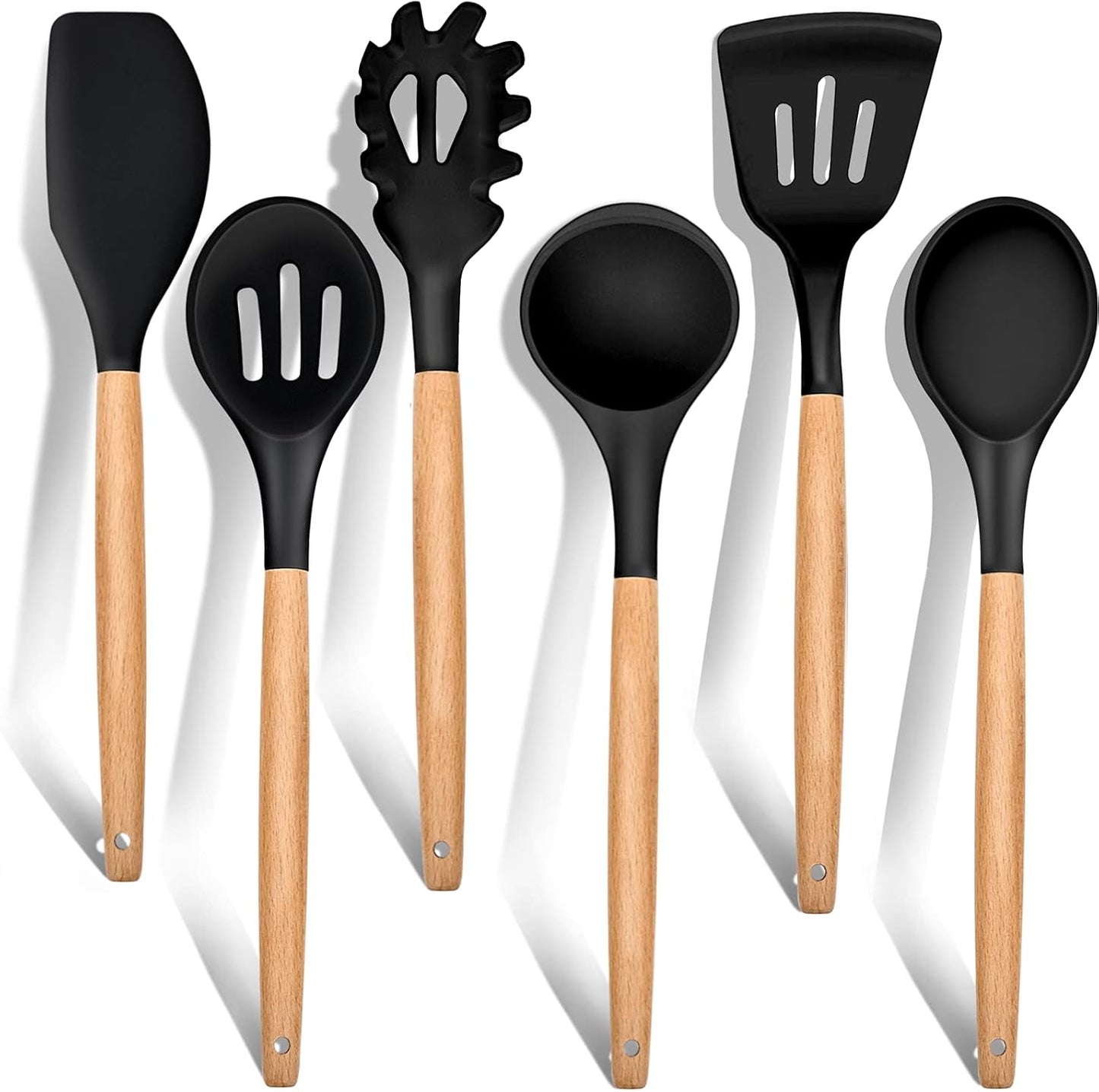 Purilite Select 6-Piece Silicone Cooking Utensil Set