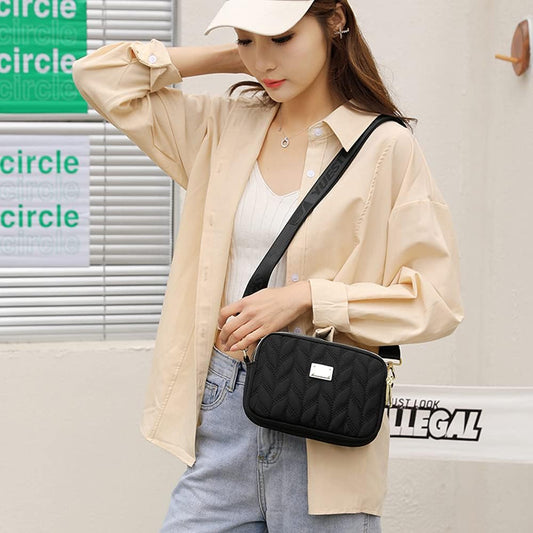 YANAIER Crossbody Bag for Women Small Cell Phone Purse Quilted Shoulder Bag Wallet For Gilrs - PuriLite