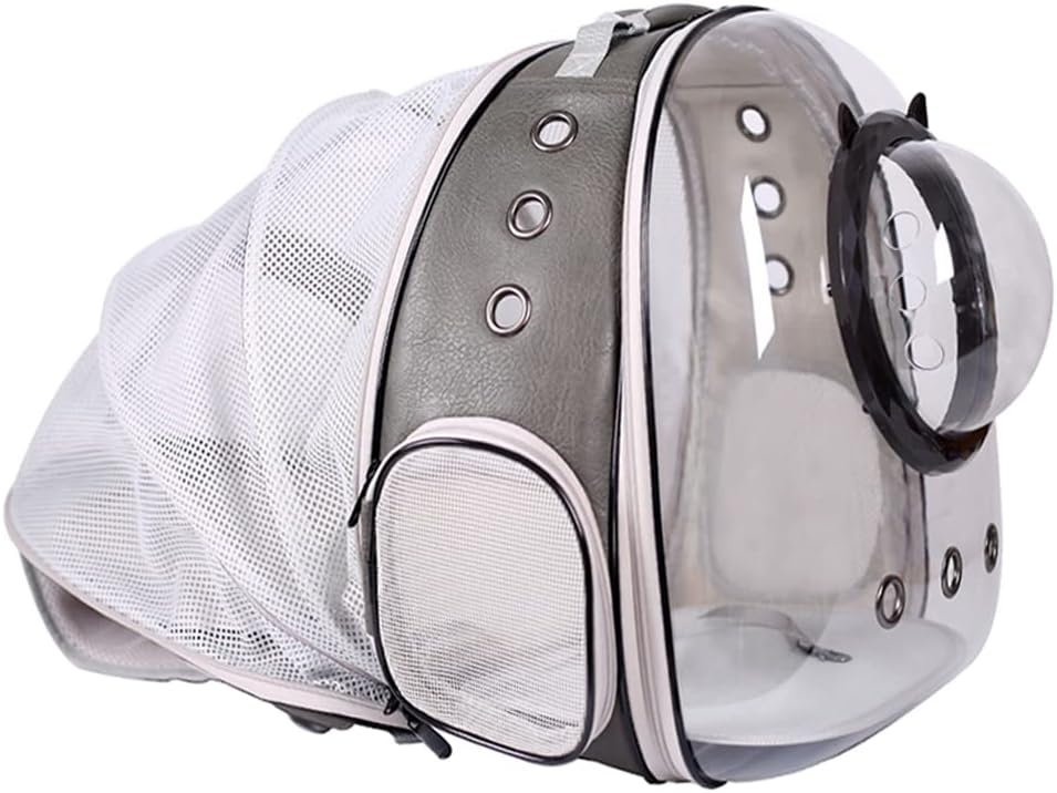 LAIRIES Dual Expandable Cat Backpack Carrier Front & Back Extension Pet Backpack Carrier, Fit up to 20 lbs, Bubble Capsule Dog Backpack Travel, Hiking & Outdoor Backpack (CL-Star Blue, Dual Extension)