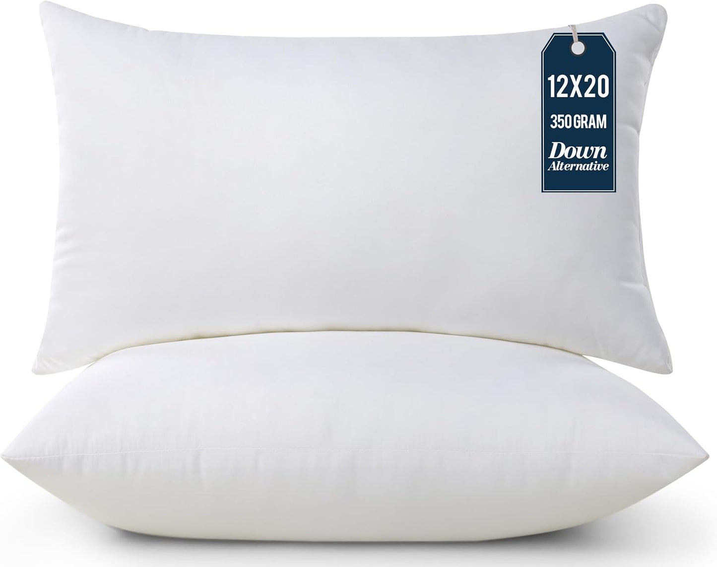Utopia Bedding Throw Pillows Insert (Pack of 2, White) - 20 x 20 Inches Bed and Couch Pillows - Indoor Decorative Pillow