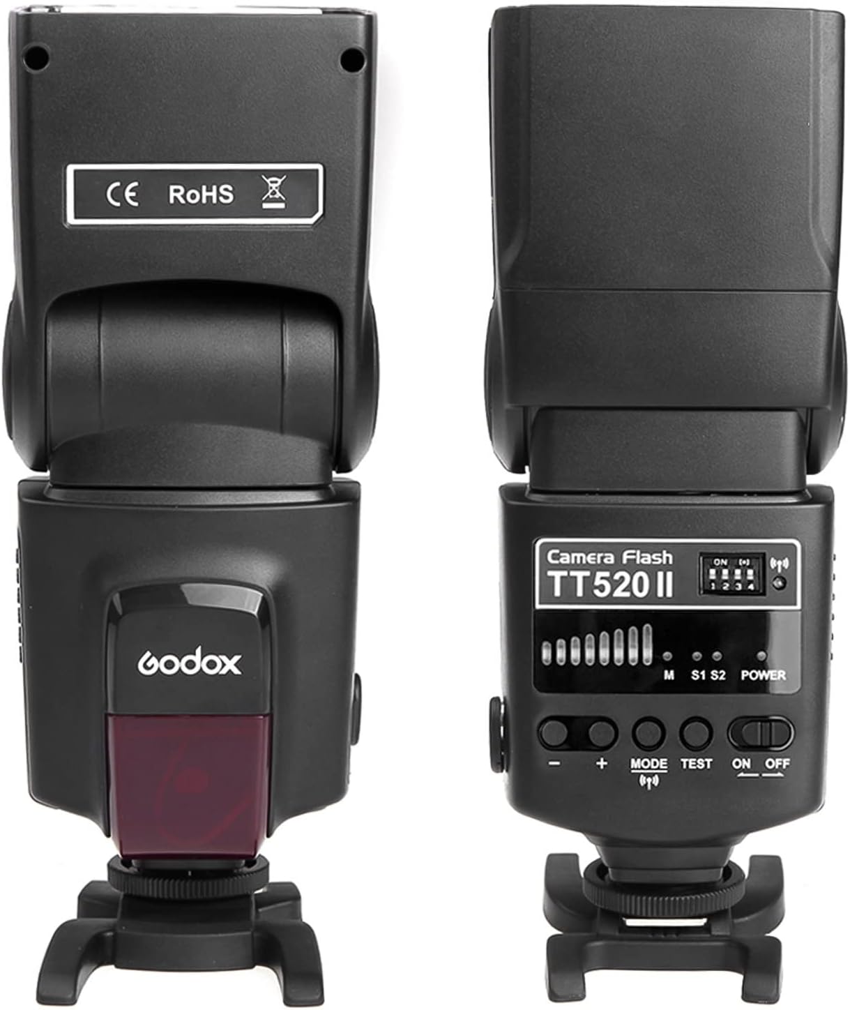 Godox TT520 II On-Camera Flash Electronic Speedlite + AT-16 2.4G Wireless Trigger Transmitter Guide Number 33 S1 S2 Modes Compatible with Canon Sony Nikon Fijifilm Olympus Cameras with Mi Hot Shoe