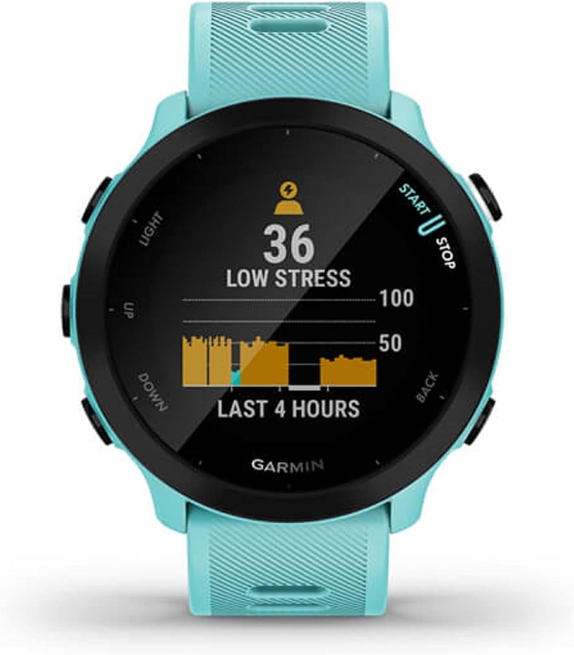 Garmin Forerunner 55, GPS Running Watch with Daily Suggested Workouts, Up to 2 Weeks of Battery Life, White