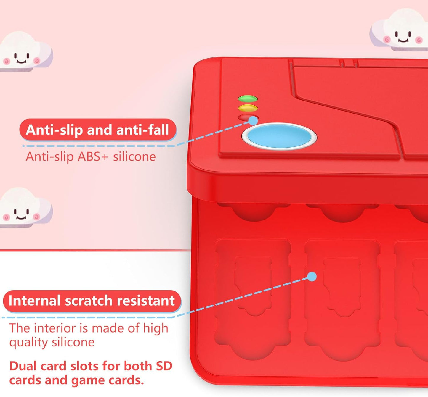 GeeRic 24 Slot Game Card Storage Case Compatible with Switch, Portable Game Card Storage Cartridge with Switch, Games Cartridges & Slot