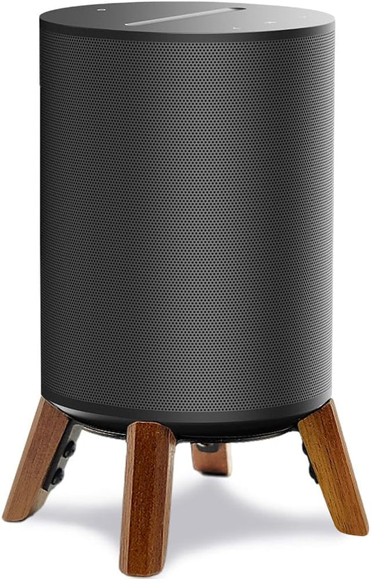 Real Wood Stand Compatible for Sonos Era 100 Speaker,Tripod Desk Mount for Better Speaker Sound, Stable Sturdy Wooden Holder for era100 Alexa Enabled Smart Speaker (Walnut)