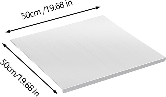 Stainless Steel Cutting Board with Lip 20”x 20”Heavy Duty Baking Cutting Chopping Boards Large Metal Cutting Board Over Sink for Kitchen Meat Vegetables Fruits Bread and Baking