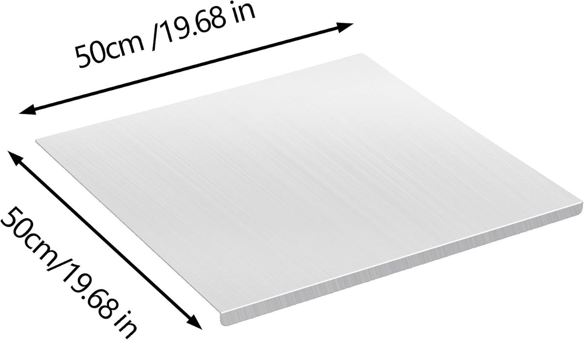 Stainless Steel Cutting Board with Lip 20”x 20”Heavy Duty Baking Cutting Chopping Boards Large Metal Cutting Board Over Sink for Kitchen Meat Vegetables Fruits Bread and Baking