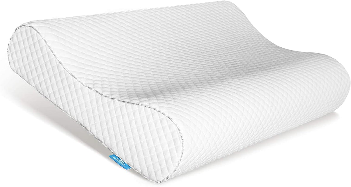 AM AEROMAX Contour Memory Foam Pillow, Cervical Pillow for Neck Pain Relief, Orthopedic Sleeping Pillows Side, Back and Stomach Sleepers.