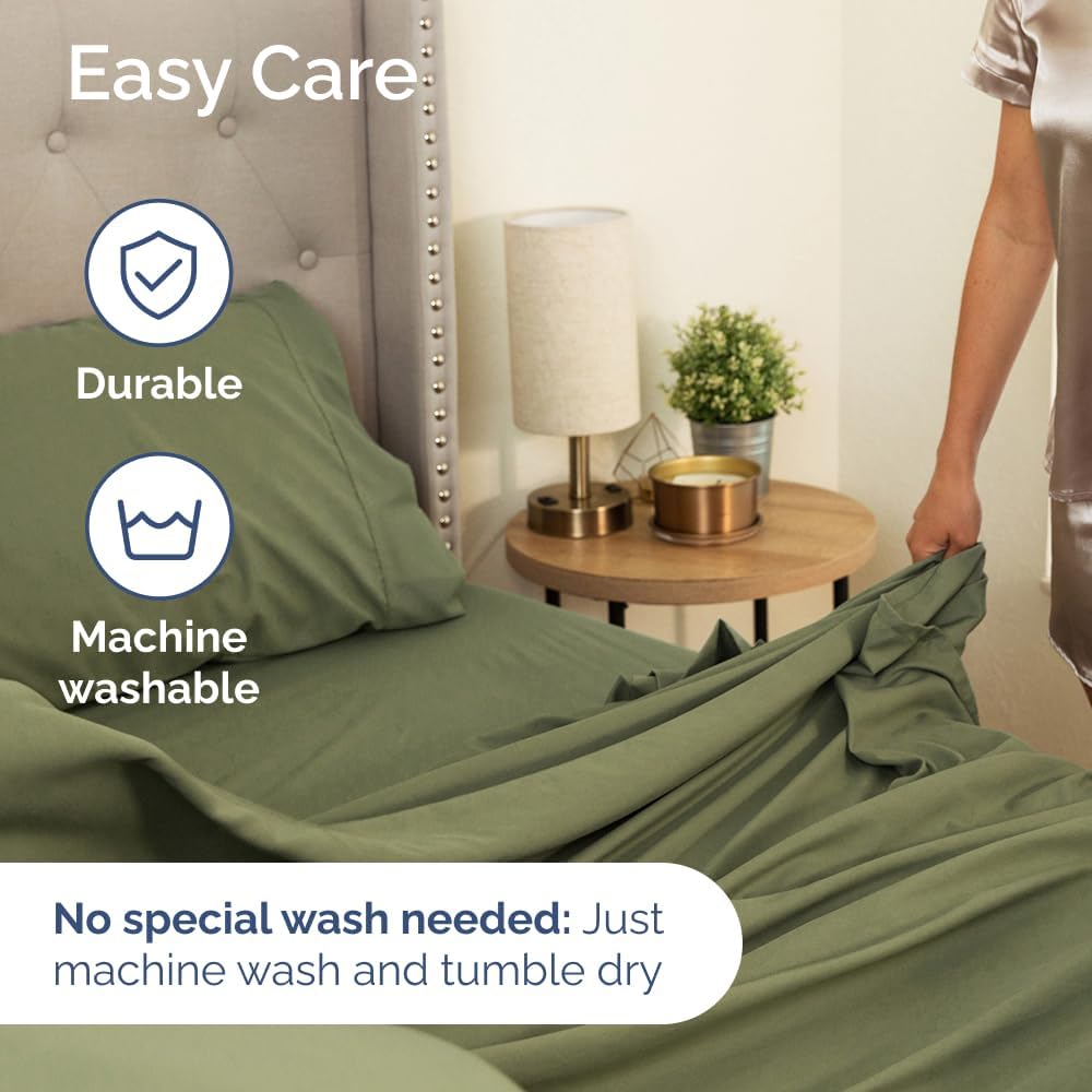 Extra Deep Queen Sheet Set - 6 Piece Breathable & Cooling Sheets - Hotel Luxury Bed Sheets Set - Easy & Secure Fit - Soft, Wrinkle Free & Comfy Sheets Set - White Sheet Set w/Extra Deep Pockets