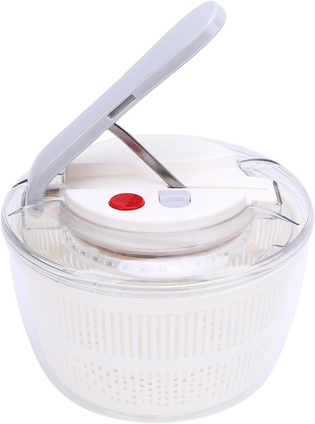 SENECESLI Salad Spinner, Easy Press Vegetable Dryer PP for Lettuce (Black)