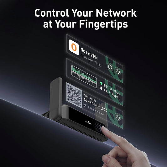 GL.iNet GL-BE3600 (Slate 7) Portable WiFi Router, Dual-Band Travel Wi-Fi 7 Router, Long Range 2.5G Ethernet Wireless Router, WiFi Access Point, VPN Router for Business Trip/Hotel/Mobile/RV/Cruise