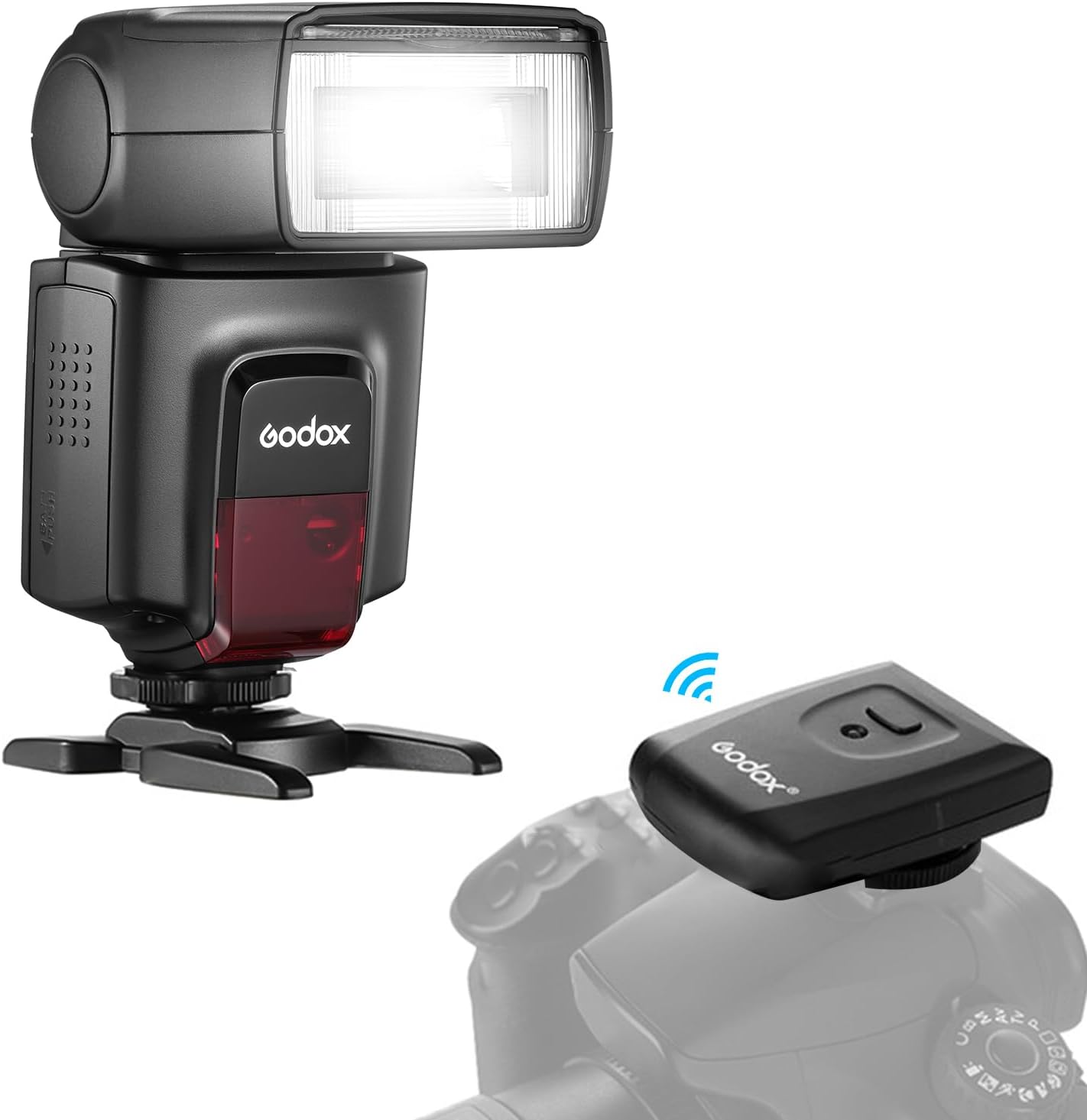 GODOX TT560II Universal Camera Flash Speedlite Light Electronic GN38 Hot Shoe Mount with 2.4G Wireless Trigger & Mini Stand Compatible with Canon Sony Nikon Fujifilm Olympus Cameras
