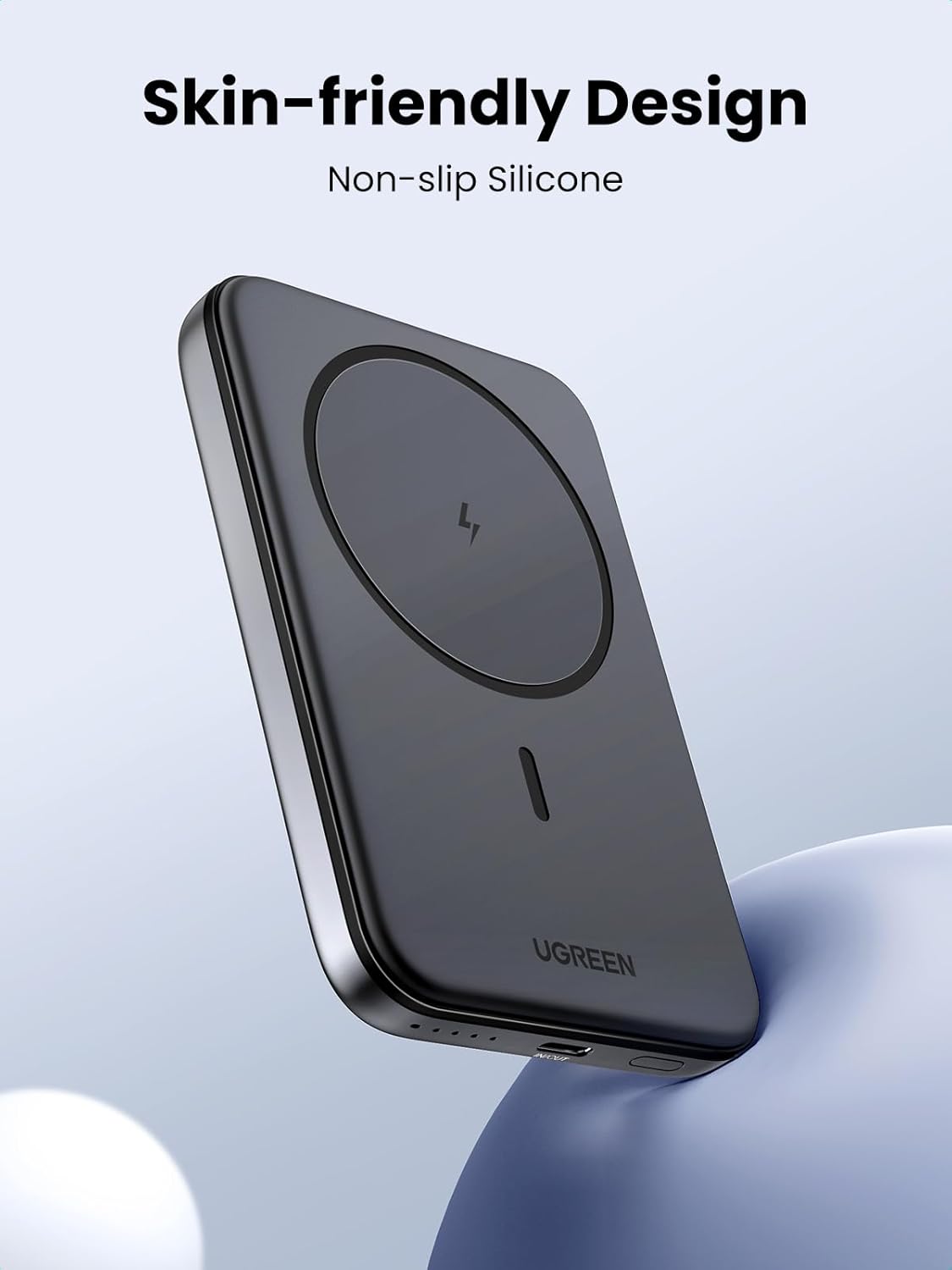 UGREEN Magnetic Power Bank 5000mAh, 15W USB C PD Fast Charge Portable Charger Compatible with iPhone 16 Pro Max, 15,14 Plus, 13, 12 Series with 60W 0.5M Cable, Black