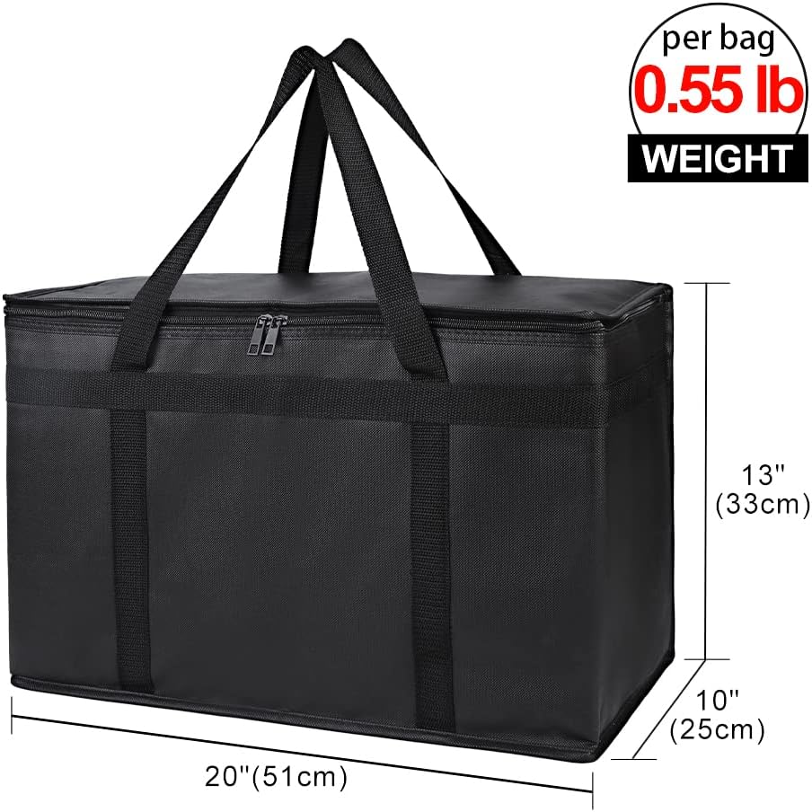 Purilite Select™ Insulated Food Delivery Bag – Extra Large Thermal Carrier for Hot & Cold Food Transport