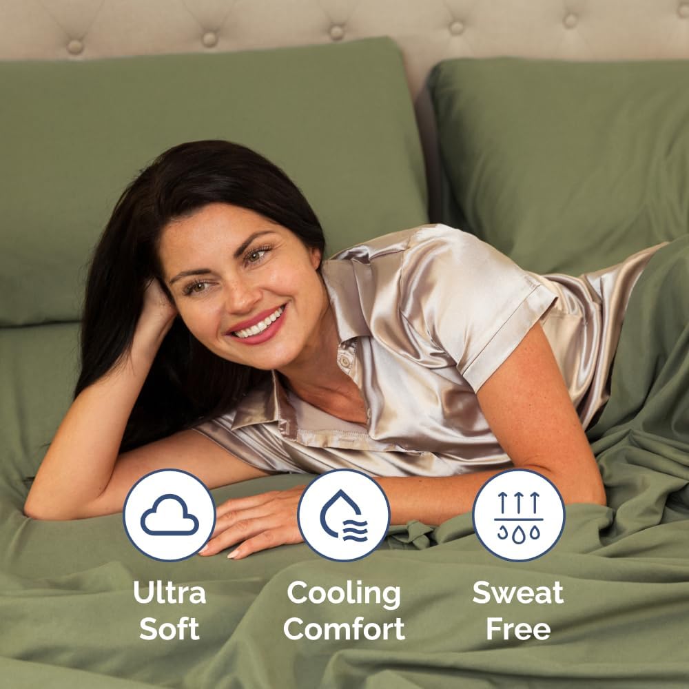Extra Deep Queen Sheet Set - 6 Piece Breathable & Cooling Sheets - Hotel Luxury Bed Sheets Set - Easy & Secure Fit - Soft, Wrinkle Free & Comfy Sheets Set - White Sheet Set w/Extra Deep Pockets