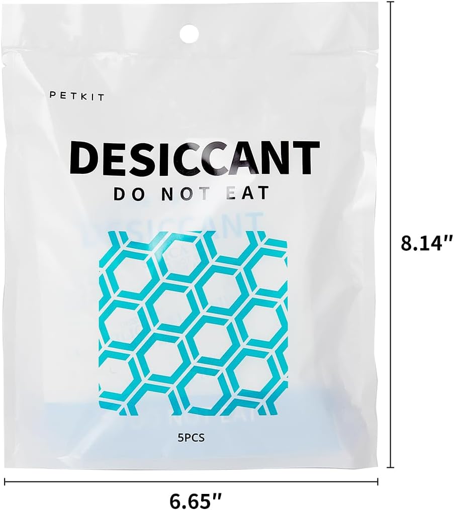 PETKIT Replaced Desiccant Bags for All Automatic Cat Dog Feeders -5 Packs, Pet Feeder Replaced Desiccant, Fresh Keeping