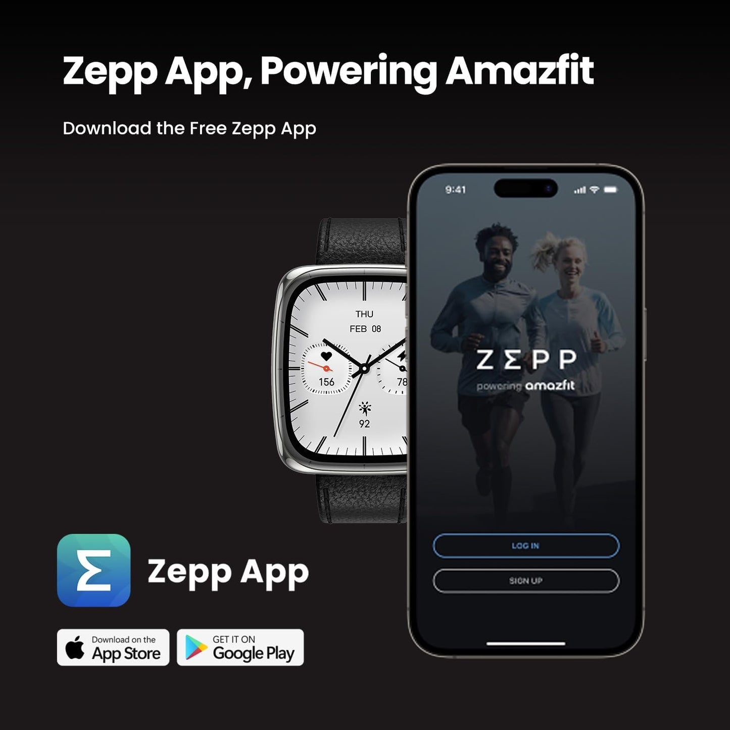 Amazfit Active 2 Smart Watch 1.75" AMOLED Display, Offline Maps with GPS, 10 Day Battery, 160+ Sport Modes, Water Resistant, Heart Rate & Sleep Fitness Tracker for Android & iPhone, Black Leather