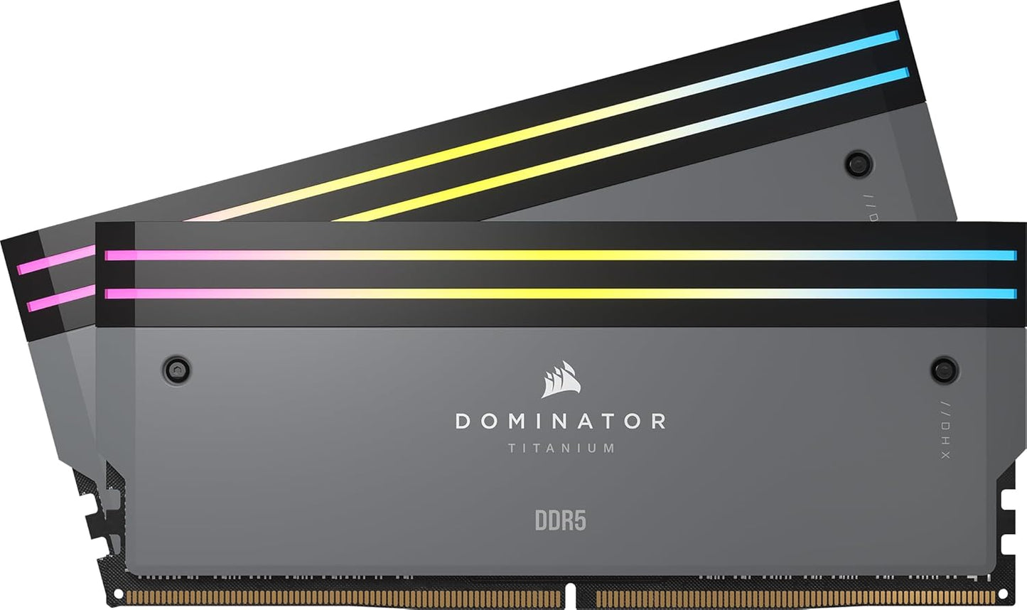 CORSAIR Dominator Titanium RGB DDR5 RAM 96GB (2x48GB) 6000MHz CL30-36-36-76 1.40V AMD Expo Intel XMP 3.0 Desktop Computer Memory – White (CMP96GX5M2B6000Z30W)