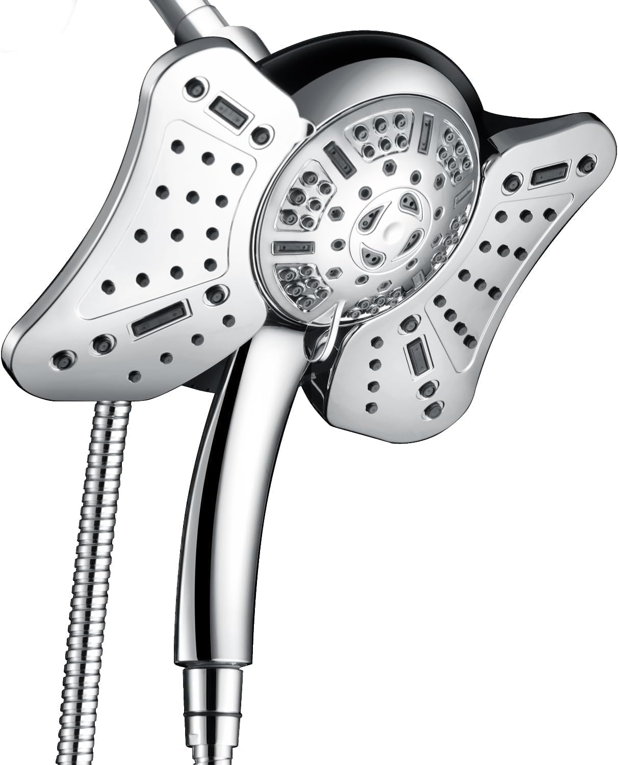 High Pressure Shower Head with Handheld: GRICH 2-in-1 Shower Heads with Hand Held Spray Combo, Anti-Leak 9 Spray Modes Handheld Shower Head & Rain Shower Head with Hose 60'', Angle Adjustable