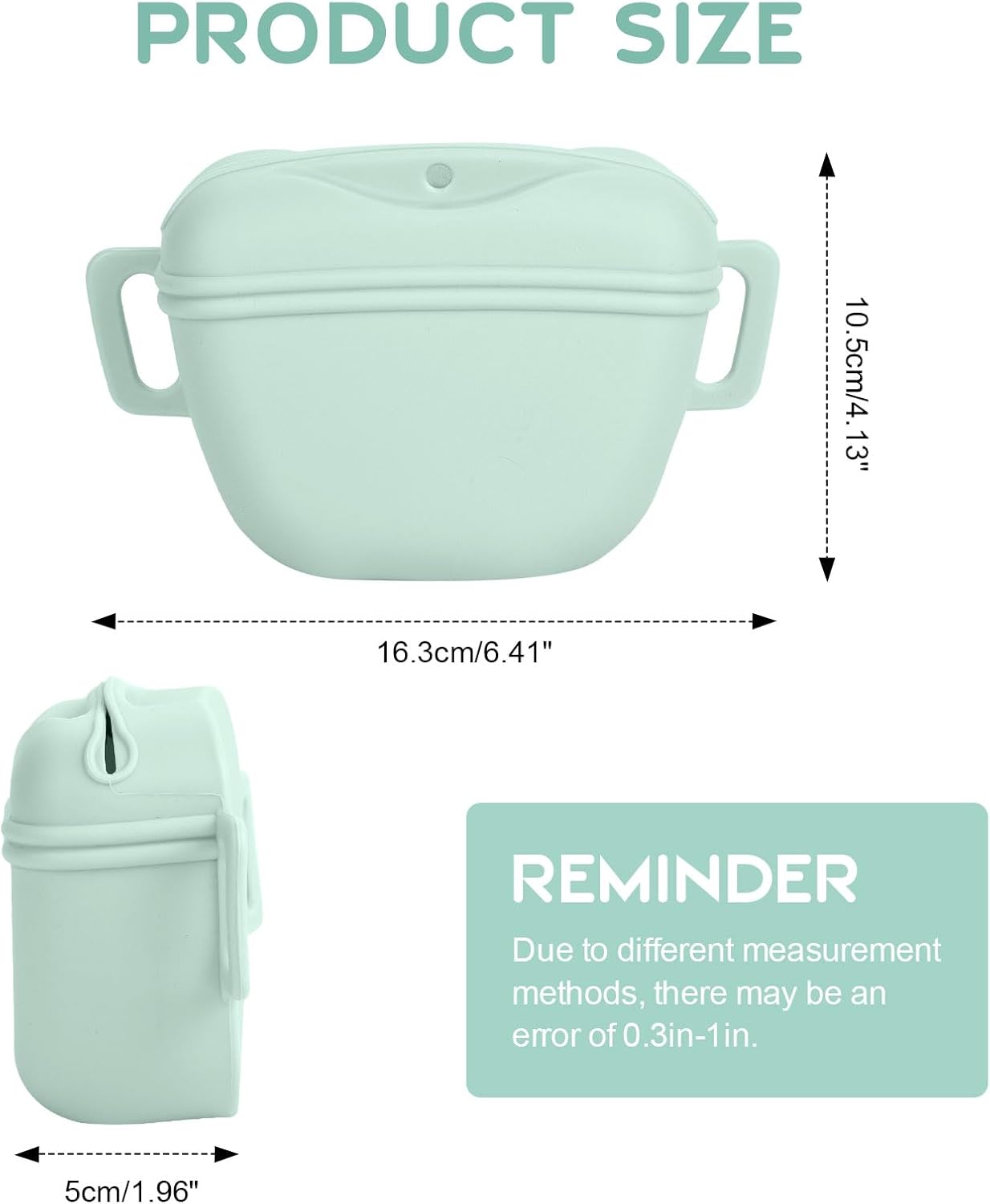 Dog Treat Pouch for Training, Silicone Magnetic Closure Dog Treat Bag Portable Treat Pouch with Belt, Waterproof Small Treat Bag for Dog Training, Dog Walking (Cyan)