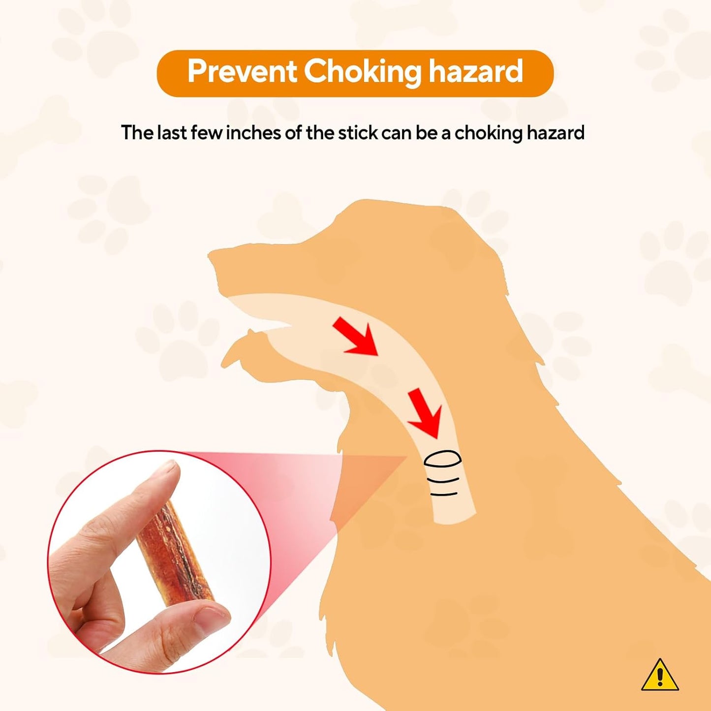 LIFLIX Cute Carrot Bully Stick Holder for Medium Large Breeds, Heavy Duty Dog Chew Holder, Safety Device to Prevent Choking