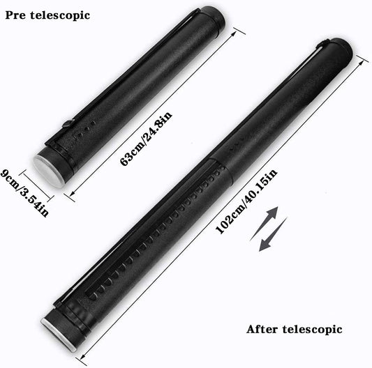 Telescoping Document Tube, Poster Tube with Shoulder Strap, 24.5-40 Inch | Portable Poster Document Storage Tube for Artworks, Blueprints, Drafting and Scrolls, with Strap for Easy Carry