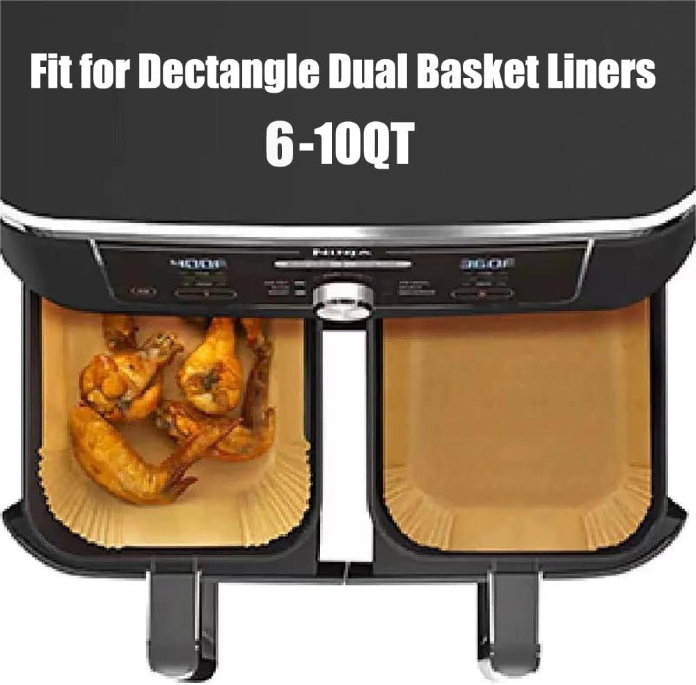 7.5 Inch Air Fryer Parchment Paper Liners Square,150 Pcs Non-Stick &Oil-Proof Air Fryer Liners Disposable for 2-5 QT Frying,Baking,Roast
