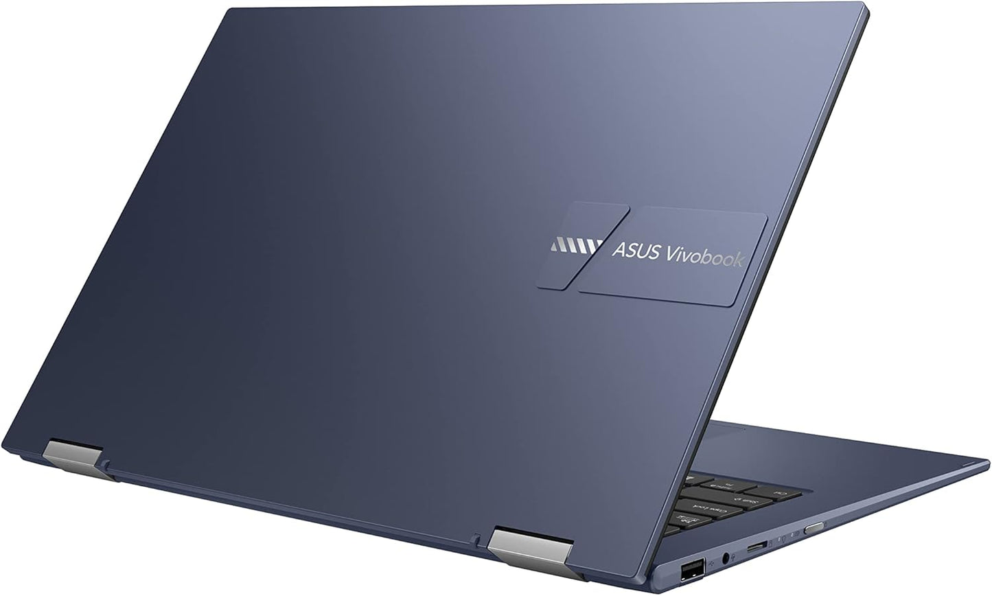 Asus VivoBook Go 14 Flip Thin and Light 2-in-1 Laptop, 14” HD Touch Display, Intel Celeron, 4GB RAM, 128GB eMMC, Windows 11 Home in S Mode + Microsoft 365 Personal 1-Year, J1401KA-AS01-CA