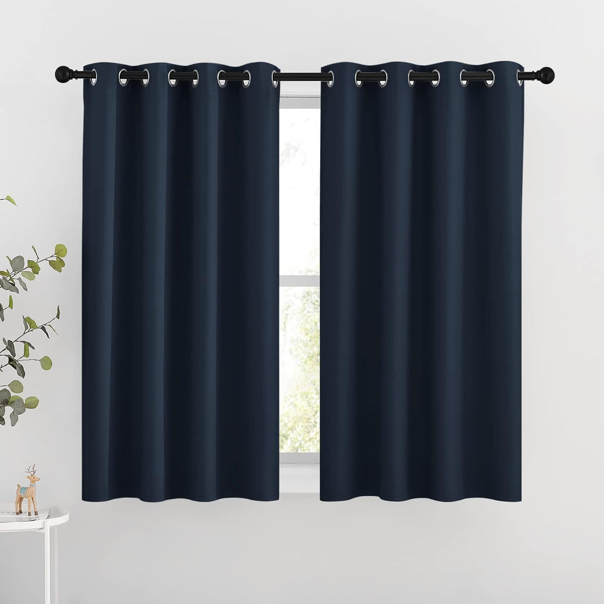 NICETOWN Blackout Curtains 2 Panels for Bedroom- Thermal Insulated Grommet Blackout Curtains 63 Inches Long for Living Room/Kitchen Rideaux occultants (2 Panels, W42 x L63 -Inch,Grey) - PuriLite