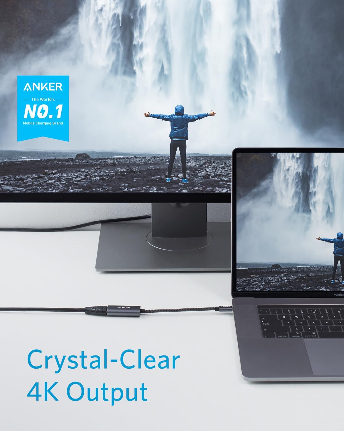 Anker USB C to HDMI Adapter (4K@60Hz), 310 USB-C Adapter (4K HDMI), Aluminum Portable USB C Adapter, for MacBook Pro, MacBook Air, iPad Pro, Pixelbook, XPS, Galaxy, and More