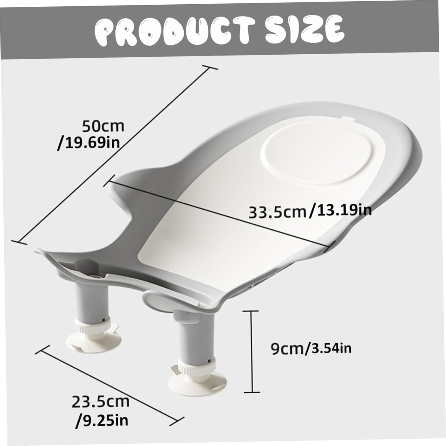 Baby Bathtub, Adjustable Soft Non Slip U Shaped Drainage Baby Bath Support With Suckers For Babies 0-12 Months Home Use, Products